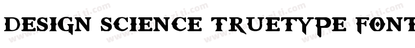 design science truetype fonts字体转换